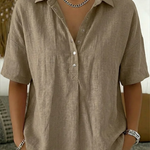 Eloise Contemporary Button-Front Collared Shirt – alternate product view