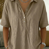Eloise Contemporary Button-Front Collared Shirt – alternate product view