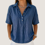 Eloise Contemporary Button-Front Collared Shirt – primary product view