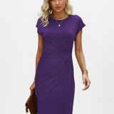 Camille Ruched-Waist Knee-Length Dress