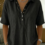 Eloise Contemporary Button-Front Collared Shirt – product detail view 5