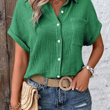 Cove Short-Sleeve Cotton Button-Up Shirt