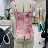 Flora Floral Mesh Camisole Top