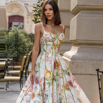 Aria Elegant Floral Halter Maxi Dress – alternate product view
