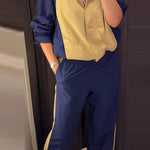 Camille Elegant Satin Collared Trouser Set – product detail view 2