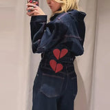 Nell Contemporary High-Waist Denim Trouser Set – primary product view