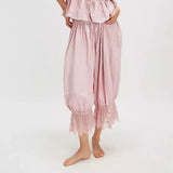 Floral Lace Lantern Trousers with Drawstring Waist – product detail view 4