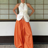 Cotton Lantern Trousers with Wide Leg – product detail view 10