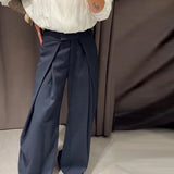Striped Pleated Trousers with High Waist – alternate product view