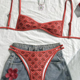 Juno Flattering Floral Two-Piece Bikini Set – product detail view 2