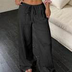 Pleated Wide Leg Trousers with High Waist – product detail view 7