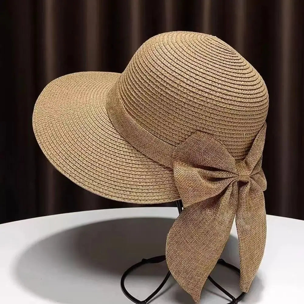 Kira Versatile Bow-Detail Straw Sun Hat – primary product view