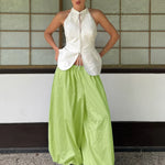 Cotton Lantern Trousers with Wide Leg – product detail view 12