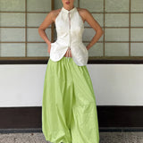 Cotton Lantern Trousers with Wide Leg – product detail view 12