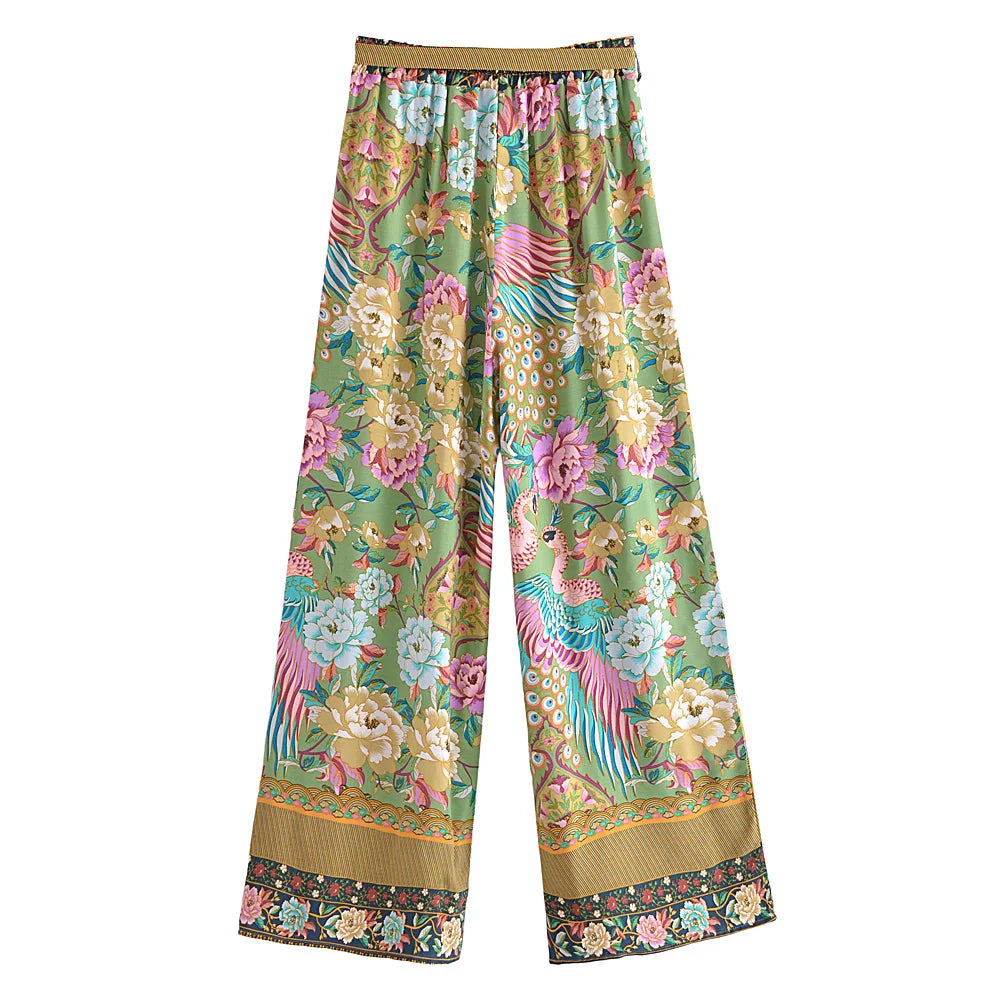 Odette Lightweight Floral Wide-Leg Beach Trouser Set – product detail view 3