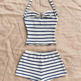 Jade Relaxed Open-Back Knit Shorts Set – product detail view 1