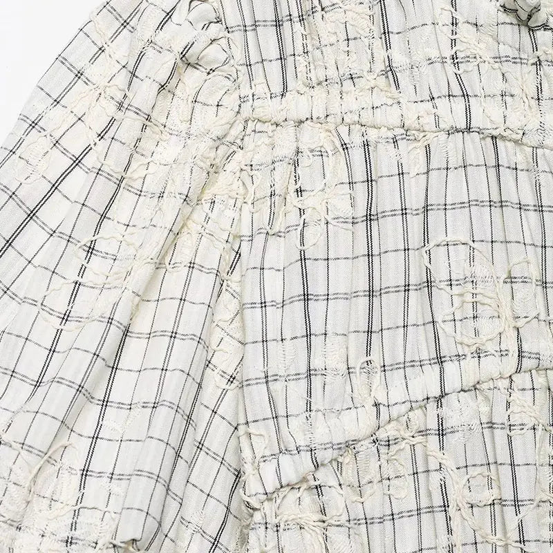 Kit Contemporary Checked Embroidered Skirt Set – product detail view 4