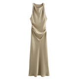 Satin Slip Midi Dress