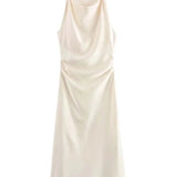 Satin Slip Midi Dress
