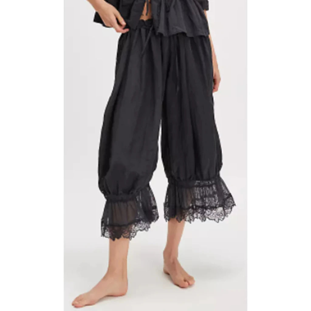 Floral Lace Lantern Trousers with Drawstring Waist – product detail view 3