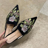 Elegant Floral Embroidered Pointed-Toe Mules – product detail view 6