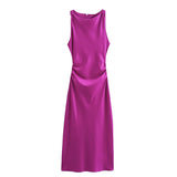 Satin Slip Midi Dress