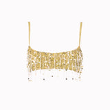 Sora Sequin Fringe Crop Top and Mini Skirt Separates