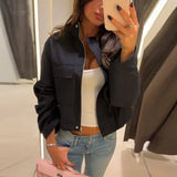 Onyx Relaxed High-Neck Zip Jacket