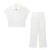 Tess Contemporary Wide-Leg Two-Piece Trouser Set – product detail view 4