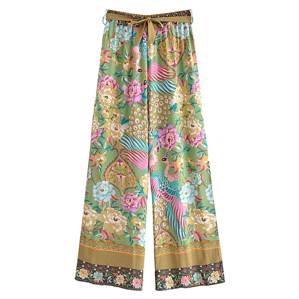 Odette Lightweight Floral Wide-Leg Beach Trouser Set – product detail view 2