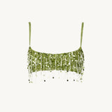 Sora Sequin Fringe Crop Top and Mini Skirt Separates