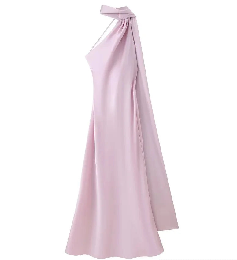 Nora Elegant Open-Back Satin Maxi Dress – product detail view 15