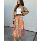 Printed Maxi Skirt with High Waist – product detail view 1