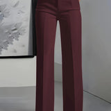 Tailored Straight-Cut Pants