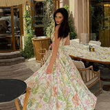 Aria Elegant Floral Halter Maxi Dress – product detail view 1