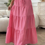 Panelled Maxi Skirt with Adjustable Straps – product detail view 1
