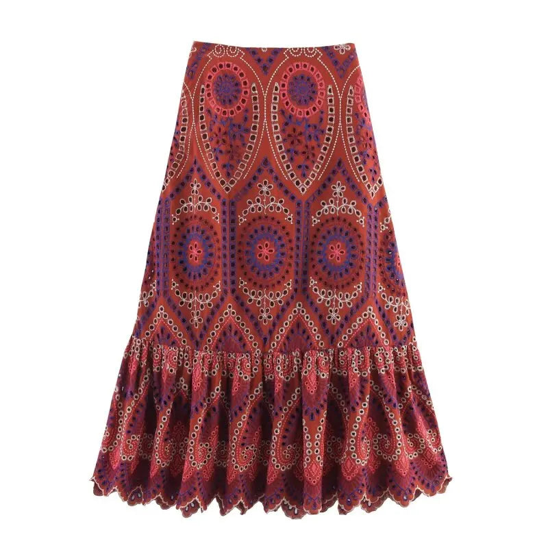 Iris Contemporary Pleated Ruffle Skirt Set – product detail view 2