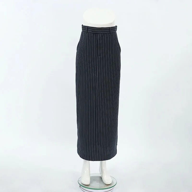 Isola Contemporary Striped High-Waist Maxi Skirt – product detail view 5