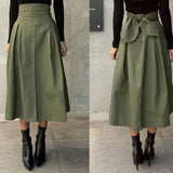 Solid Swing Maxi Skirt