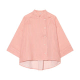 Mira Relaxed Asymmetric Striped Shirt