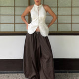Cotton Lantern Trousers with Wide Leg – product detail view 13