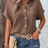 Cove Short-Sleeve Cotton Button-Up Shirt