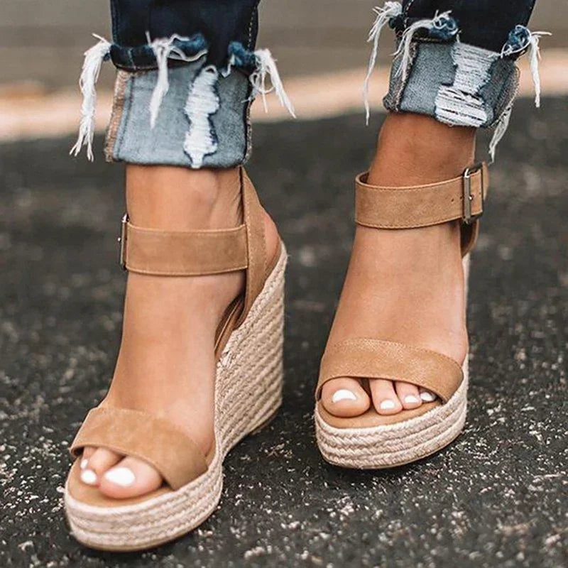 Kenzie Classic Wedge Cross-Strap Sandals – primary product view
