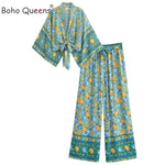 Nina Lightweight Floral Wide-Leg Beach Trouser Set – alternate product view