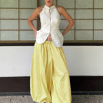 Cotton Lantern Trousers with Wide Leg – product detail view 9