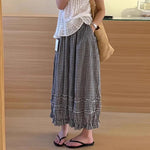 Monochrome Check Lantern Trousers with Cropped Leg – product detail view 3