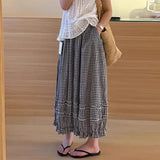 Monochrome Check Lantern Trousers with Cropped Leg – product detail view 3