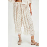 Floral Lace Lantern Trousers with Drawstring Waist – product detail view 16