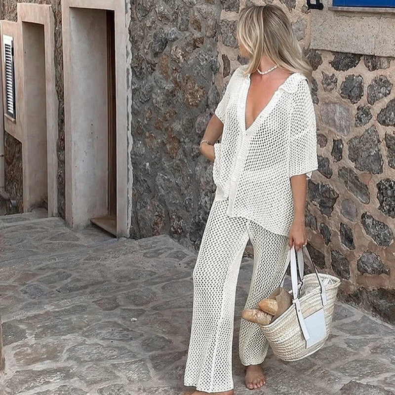 Elodie Flattering Knit Beach Cover-Up – product detail view 1
