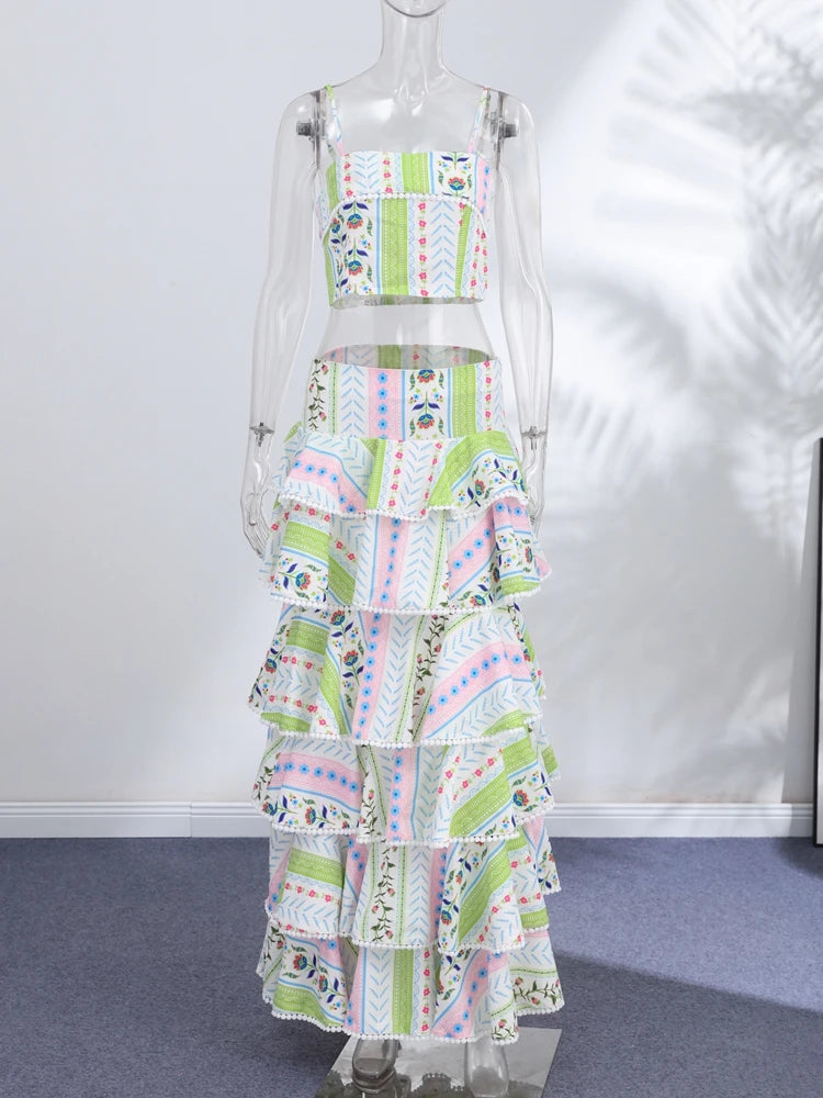Harper Contemporary Floral Ruffle Skirt Set – product detail view 3